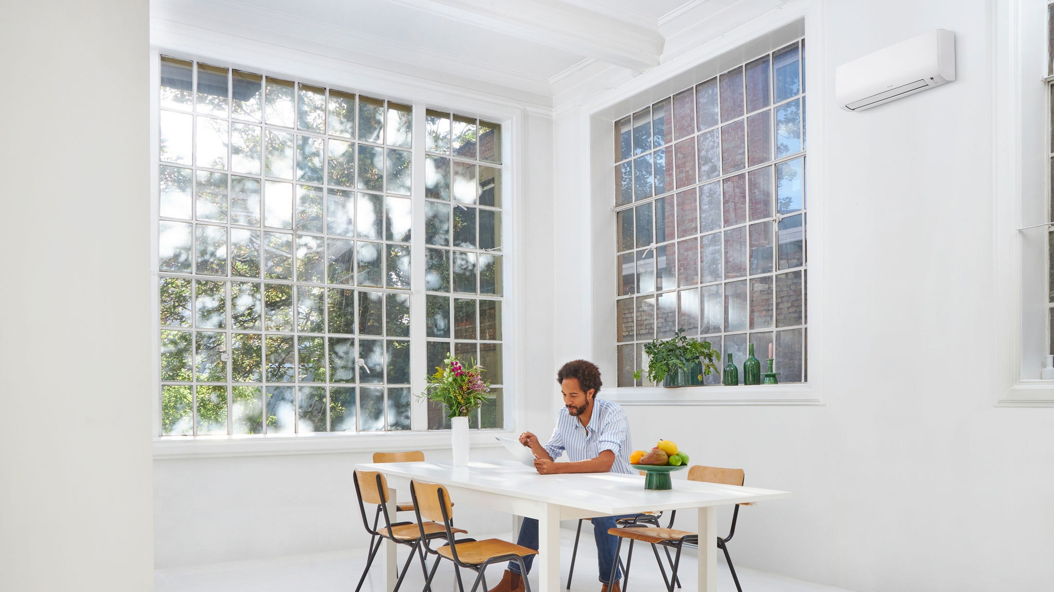 A man sitting at the table 