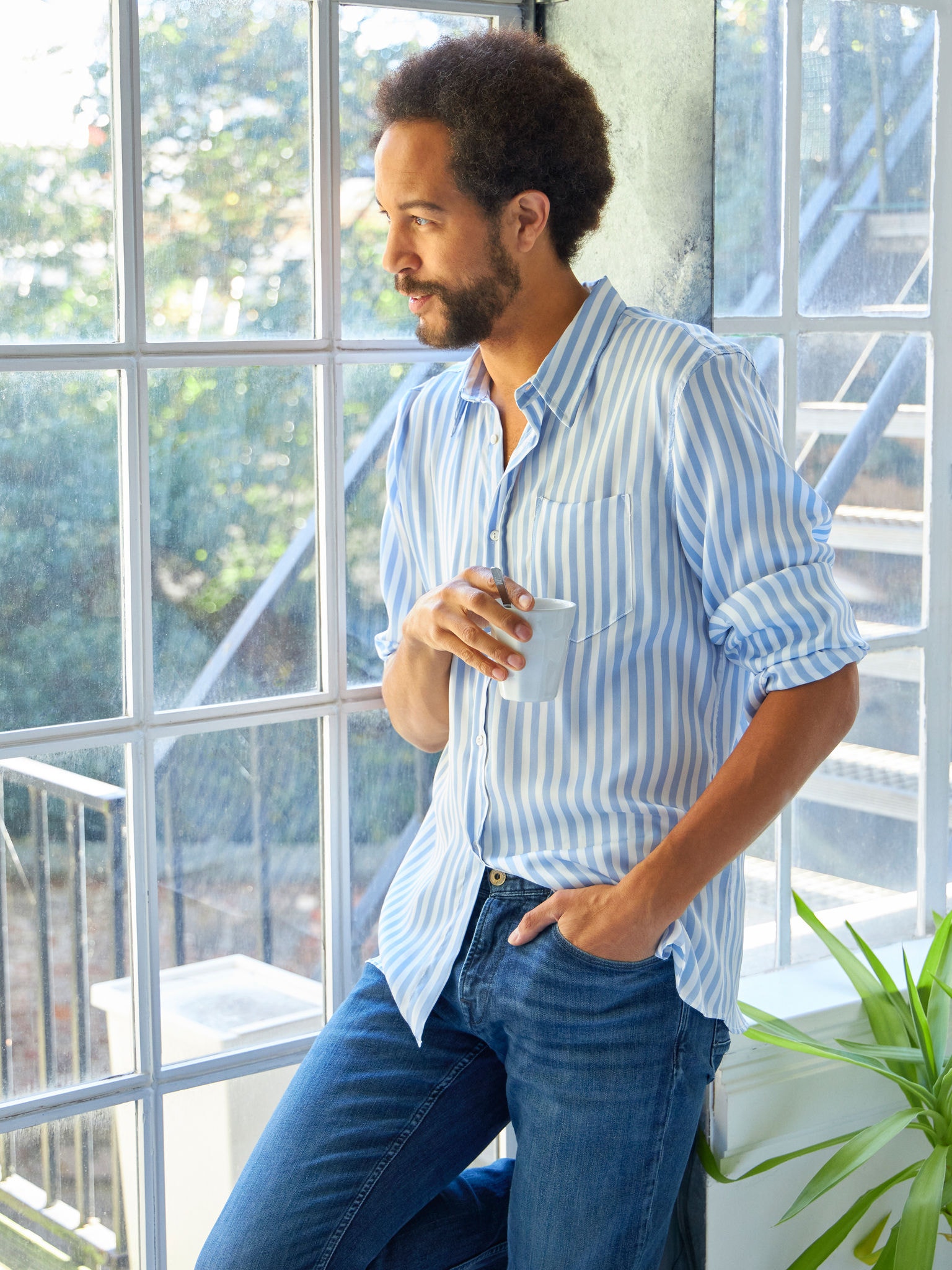 Man having piece of mind thanks to the services of Daikin