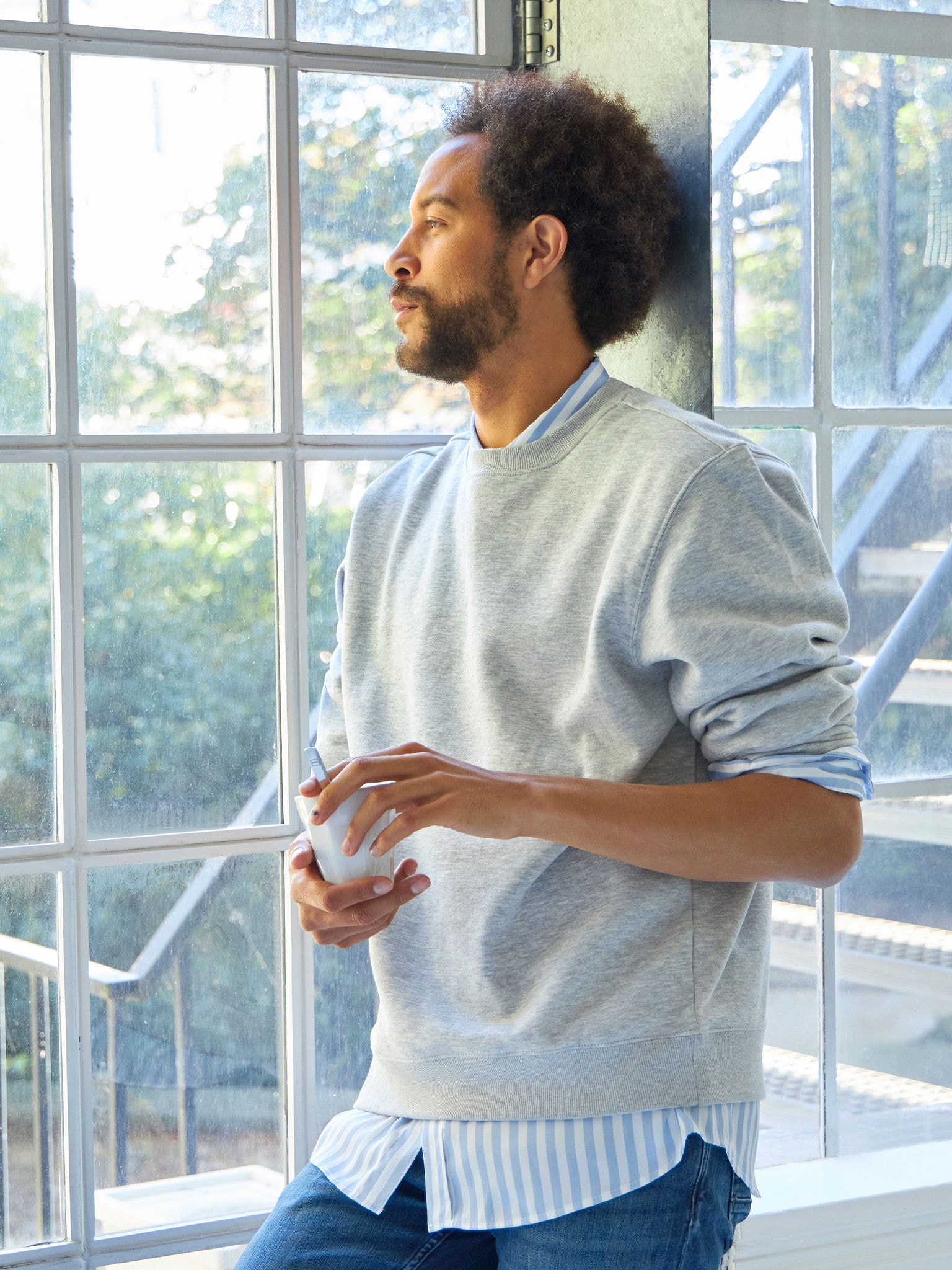 Man enjoying piece of mind thanks to his new Daikin heat pump system