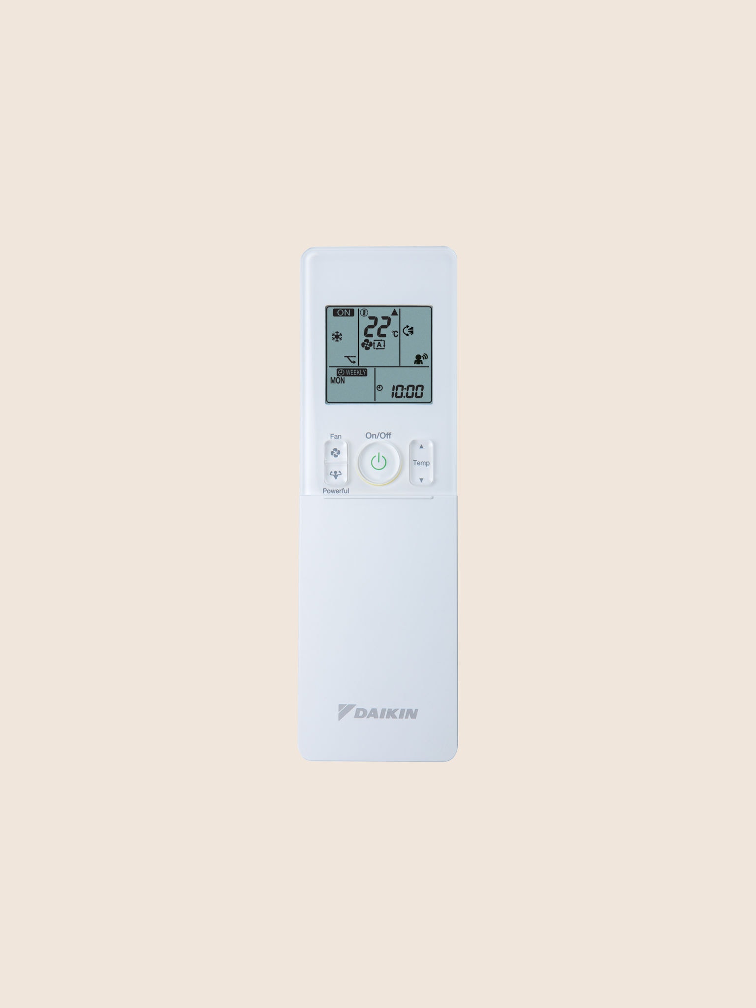 Packshot: remote control of a Perfera wall air conditioner