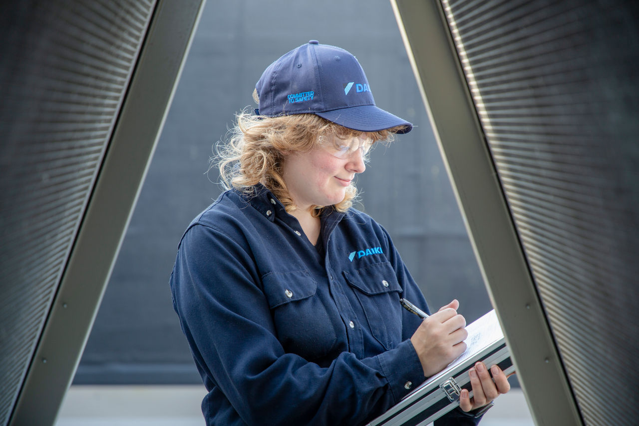 Lady improving performance at Daikin's Service Academy